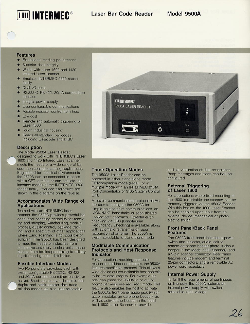 Model 9500A page 1